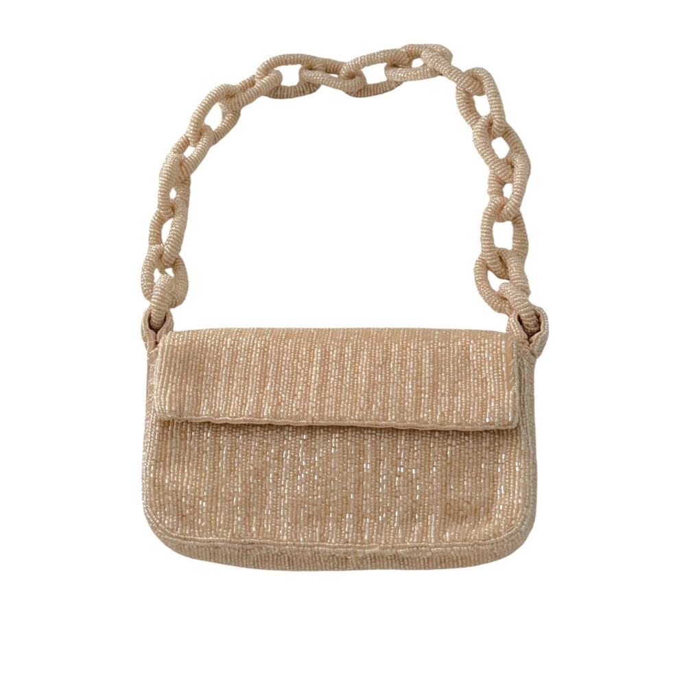 Anthropologie Maeve The Fiona Beaded Bag Chain Edition Gold Special Occasion NEW